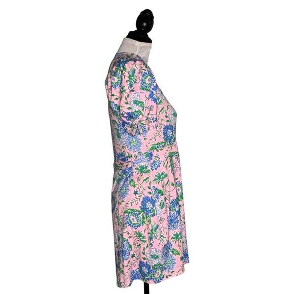 Lilly Pulitzer Sailynn Short Sleeve Wrap Romper Conch Shell Pink Size Small - Picture 9 of 14